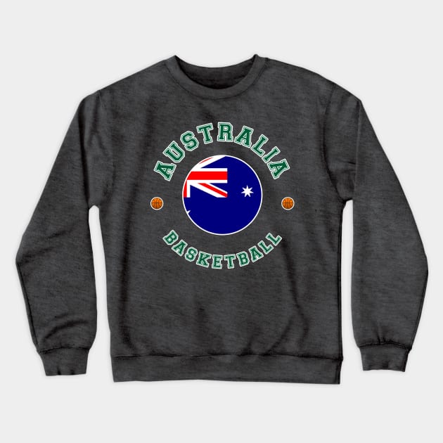 Australia Basketball Crewneck Sweatshirt by CulturedVisuals